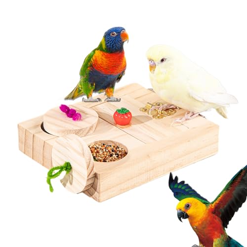 Futter-Suchspielzeug Für Papageien | Holzspielzeug Für Kleine Vögel | Interaktives Spielzeug Zur Geistigen Förderung Mit Naturholz-Schnabelpflege Für Nistverhalten Flugübungen Und Sicheren Käfigspielp Futter-Suchspielzeug Für Papageien | Holzspielzeug Für Kleine Vögel | Interaktives Spielzeug Zur Geistigen Förderung Mit Naturholz-Schnabelpflege Für Nistverhalten Flugübungen Und Sicheren Käfigspielp von Generisch