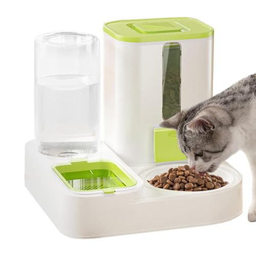 Futterautomaten für Katzen, Futterspender für Hunde | Automatischer Futterspender für Haustiere mit großer Kapazität - Hundefutterspender, wiederverwendbarer Wasserspender für Zuhause, Boden, Käfig von Generisch