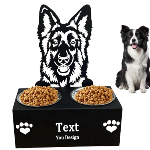 Futternapf für Hunde - Edelstahl Abnehmbarer Futternapfhalter | Kreative tragbare Hundenäpfe Schwarz Futternäpfe für Wasser & Futter von Generisch