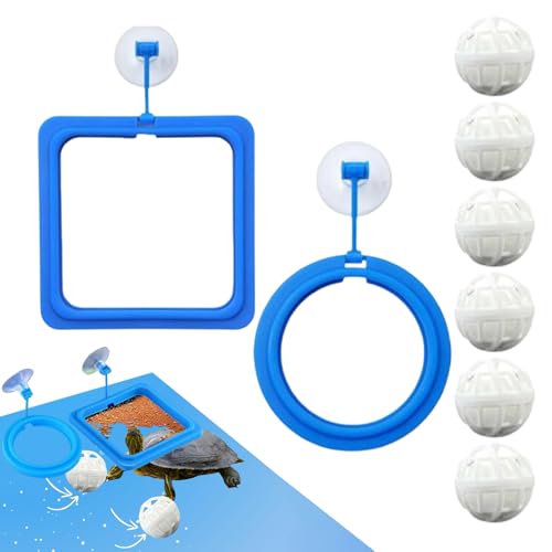 Futterring für Aquarien, 2 Stück, Schildkröten-Futterring mit Saugnapf, schwimmende Fütterung für Aquarien, Nitrifizierungsball, 6-teiliges Set, hält Futter an Ort und Stelle und Wasser Futterring für Aquarien, 2 Stück, Schildkröten-Futterring mit Saugnapf, schwimmende Fütterung für Aquarien, Nitrifizierungsball, 6-teiliges Set, hält Futter an Ort und Stelle und Wasser von Generisch