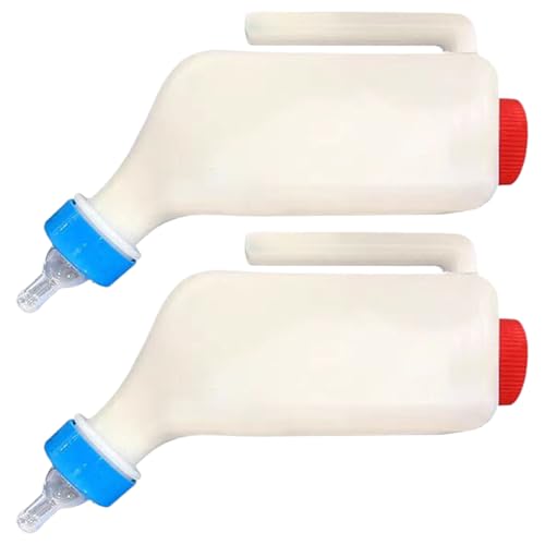 Futterspender für Ziegen, 2 x Stillflasche für Lamm | Haustierzuchtzubehör mit Skalierung und Griff für Ziegen, Kuh, Schaf, Welpen Futterspender für Ziegen, 2 x Stillflasche für Lamm | Haustierzuchtzubehör mit Skalierung und Griff für Ziegen, Kuh, Schaf, Welpen von Generisch