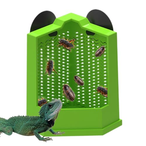 Gecko-Futternapf, Futternapf für Reptilienbecken | Reptilienschale Reptilien-Futterstation | Corner Feeder Gecko Futternapf, Futternapf mit Saugnapf, Reptilienschale, Terrarienschalen, Anti-Flucht von Generisch