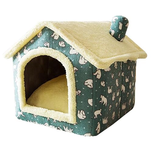 Gemütliches warmes Haustierhöhlenhaus – Plüsch-Nestbett für Katzen und Hunde, niedliches und weiches schlafendes Nisthaus von Generisch