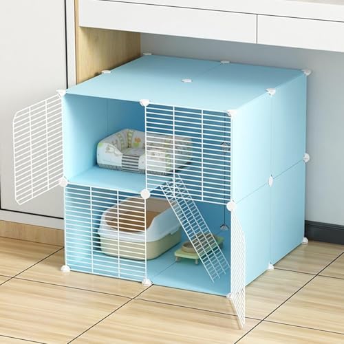 Generic Kätzchenkäfig für Indoor-Katzen, 1,5 cm verschlüsseltes Gitterspalt-Kätzchengehege, Katzenkäfig, Frettchenkäfig, Innenbereich, Haustierheim für 1–2 Katzen und Kleintiere (Farbe: Weiß, Größe Generic Kätzchenkäfig für Indoor-Katzen, 1,5 cm verschlüsseltes Gitterspalt-Kätzchengehege, Katzenkäfig, Frettchenkäfig, Innenbereich, Haustierheim für 1–2 Katzen und Kleintiere (Farbe: Weiß, Größe von Generisch