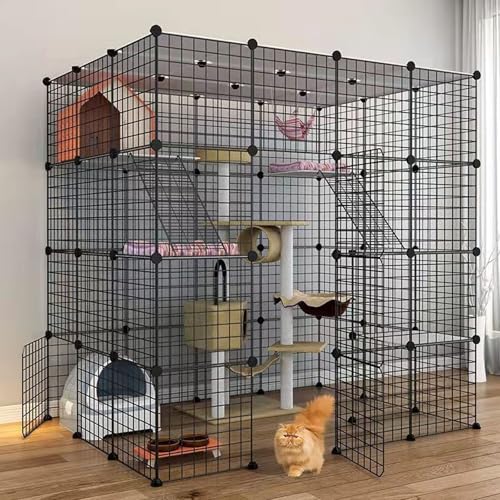 Generic Katzenhütten, Haustier-Laufstall, Katzenkiste, groß, 2/3/4/5 Etagen, Katzenkäfig, Metalldraht, Kleintier-Kätzchen-Haus, Haustiergehege, großer Ruhe- und Spielplatz, einfache Installation Generic Katzenhütten, Haustier-Laufstall, Katzenkiste, groß, 2/3/4/5 Etagen, Katzenkäfig, Metalldraht, Kleintier-Kätzchen-Haus, Haustiergehege, großer Ruhe- und Spielplatz, einfache Installation von Generisch