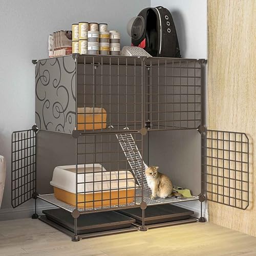 Generic Katzenkäfig, groß, für drinnen und draußen, Metall, Kleintierkäfig, mehrschichtig, super großer Platz, einfach zu montierender Katzenstreu, 14 Größen, Weiß/Schwarz, C-39 x 39 x 47 cm (A,75 x Generic Katzenkäfig, groß, für drinnen und draußen, Metall, Kleintierkäfig, mehrschichtig, super großer Platz, einfach zu montierender Katzenstreu, 14 Größen, Weiß/Schwarz, C-39 x 39 x 47 cm (A,75 x von Generisch