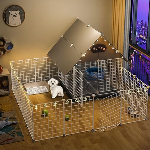 Generic Laufstall für Hunde, zum Selbermachen, Katzenkäfig, Hundegehege für den Innen- und Außenbereich, Metalldraht, Hofzaun für Welpen, Kätzchen, Meerschweinchen, Kaninchen, Schwarz, 147 x 147 x 95 Generic Laufstall für Hunde, zum Selbermachen, Katzenkäfig, Hundegehege für den Innen- und Außenbereich, Metalldraht, Hofzaun für Welpen, Kätzchen, Meerschweinchen, Kaninchen, Schwarz, 147 x 147 x 95 von Generisch