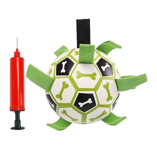 Generico Dog Soccer Ball, Tug-of-War Football Toy, Durable Pet Yard Game, Interactive Outdoor Boredom Buster, 5.91x5.91x5.91 Inches Indestructible Water Toy, Chew-Resistant Ball for Puppies von Generisch