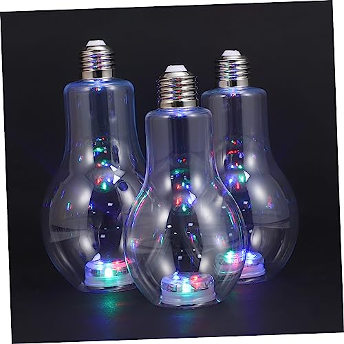 Generisch 1 Satz Desktop-Aquarium für den einzug Home Decor Warm Light Chic Decoration wohnraumdeko Mini-Pflanztöpfe Filter Birnenflaschenverzierung Landschaftsdekor Plastik Weiß von Generisch