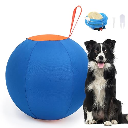 Generisch 2 X Herding Ball Für Hunde Selbstunterhaltungs-Trainingsball Für Hunde Um Langeweile Zu Lindern Aufblasbarer Ball Outdoor Große Haustierbälle Mehrzweck-Welpenspielzeug von Generisch