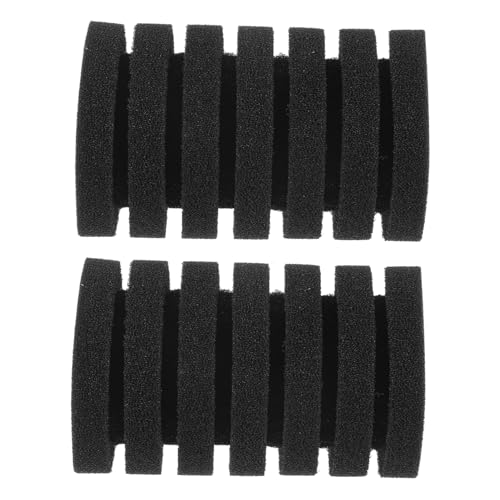 Generisch 2St Filterschwamm Aquarium Tank Luft Schwimmbad Schwämme Replacement Filter ersatzfilter Filter Reinigung filterschaum Vorfilter-Schwammhülse Versorgung mit Aquarien Black von Generisch