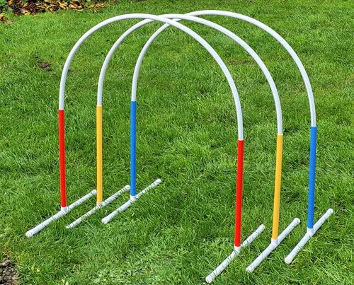 Generisch 3 x Hoopers Bogen mit Ständer (1xgelb,1xblau,1xrot), Fun-Hoopers von Generisch