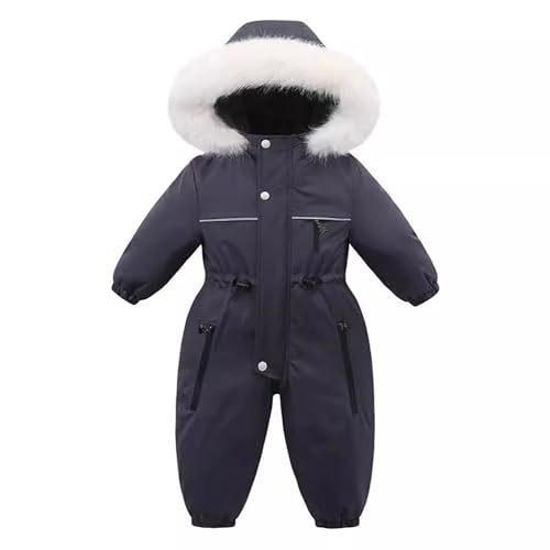 Generisch Baby Winter Jacke Unisex Baby Strampler Baby Overall Winter Mit Kapuze Unisex-Jumpsuit Mit ReißVerschluss Winddicht Winterjacke Einfarbig Wanderjacke FüR Jungen Mädchen von Generisch