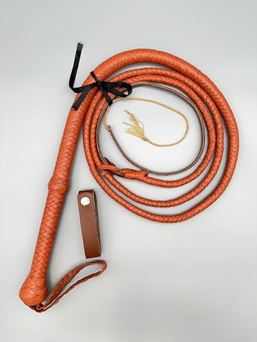 Generisch Bullenlederpeitsche Bullwhip in Tan, 3FT-10FT (8FT ~ 244cm) von Generisch