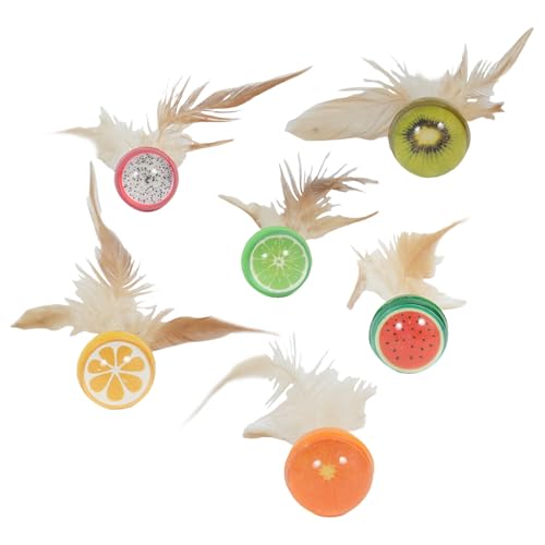 Generisch Cat Ball Toys, Interactive Toy for Indoor Cats, Mixed Bouncy Ball with, Kitten Teething Toys | Bouncy Balls for Cats,Fruit Design Interactive | 6 Pieces, Kitten Activity Play Generisch Cat Ball Toys, Interactive Toy for Indoor Cats, Mixed Bouncy Ball with, Kitten Teething Toys | Bouncy Balls for Cats,Fruit Design Interactive | 6 Pieces, Kitten Activity Play von Generisch