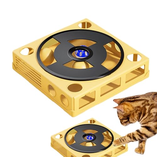 Generisch Cat Food Puzzle, Strategy Game Cat Treat Puzzle Maze Box, 25x25x6cm Phonograph Interactive Cat Toys, Turntable Track Kitten Plaything Game Cat, Stimulates Mental Activity for Cats von Generisch