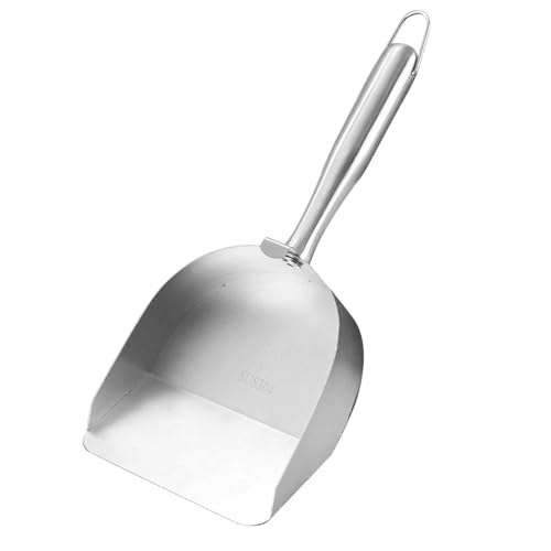 Generisch Cat Litter Scoop, Stainless Steel Cleaner, Pet Waste Shovel, Ergonomic Handle Hollow Sturdy Comfortable Grip Lightweight for Sifting, 12.8x5.31x1.57 Inches von Generisch