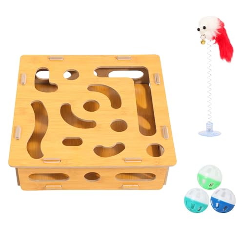 Generisch Cat Puzzle Toys, Cats Maze Board, 12.99x12.40x3.74 Inches Interactive Enrichment Kitten Activity Device Play Tool, Feline Mental Trainer for Home Equipment, Playroom and Living Room Generisch Cat Puzzle Toys, Cats Maze Board, 12.99x12.40x3.74 Inches Interactive Enrichment Kitten Activity Device Play Tool, Feline Mental Trainer for Home Equipment, Playroom and Living Room von Generisch
