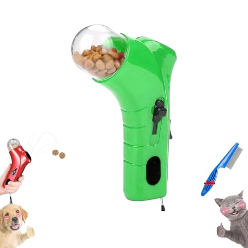 Generisch Cat Treat Launcher Tool, Cat Treat Tool Shooter, Pet Snack Shooter, Interactive Pet Treats Launcher, Cats and Dog Feeding Catapult, Pets Treats Snack Dispenser Toy (1pc,Green) von Generisch