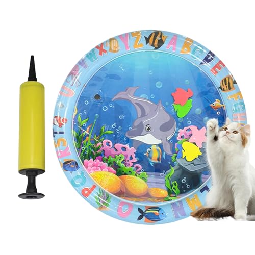 Generisch Cat Water Mat, Inflatable Cooling Pad with Animal Design, 25.59x21.65 Inches Pet Enrichment, Thickened Splash Play Mat for Kitten, Puppies, Indoor and Outdoor Activity Generisch Cat Water Mat, Inflatable Cooling Pad with Animal Design, 25.59x21.65 Inches Pet Enrichment, Thickened Splash Play Mat for Kitten, Puppies, Indoor and Outdoor Activity von Generisch