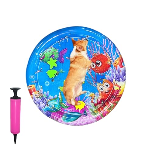 Generisch Cat Water Play Mat, Inflatable Pet Cooling Bed, Thickened Floor Cushion, Anti-Boredom Activity Pad, Portable Travel Friendly Design, Home Outdoor Daily Hot Weather Use, Blue, 65cm Generisch Cat Water Play Mat, Inflatable Pet Cooling Bed, Thickened Floor Cushion, Anti-Boredom Activity Pad, Portable Travel Friendly Design, Home Outdoor Daily Hot Weather Use, Blue, 65cm von Generisch