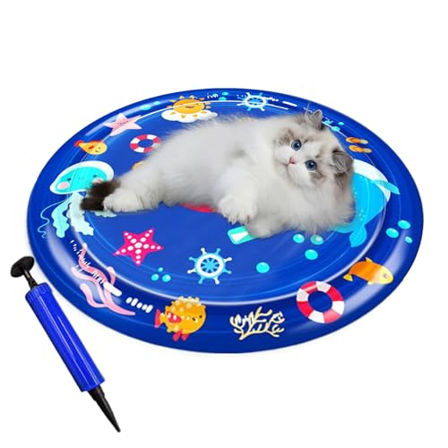 Generisch Cat Water Sensory Play Mat, Interactive Cooling Cushion for Small Pets, PVC Pad for Pool, Playground, Indoor, Outdoor, and Gym Use, Engaging Pet Activity Toy, 100cm Generisch Cat Water Sensory Play Mat, Interactive Cooling Cushion for Small Pets, PVC Pad for Pool, Playground, Indoor, Outdoor, and Gym Use, Engaging Pet Activity Toy, 100cm von Generisch