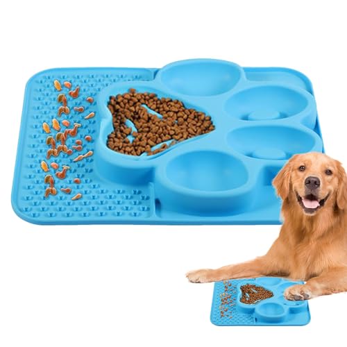 Generisch Dog Slow Feeder, Leckmatte für Hunde - Silikon-Slow-Feeder-Näpfe für Hunde | Nass- und Trockenfutter-Futtermatte für Hunde, langsamer Fressnapf mit Saugnäpfen, Joghurt-Butter-Leckpads für von Generisch