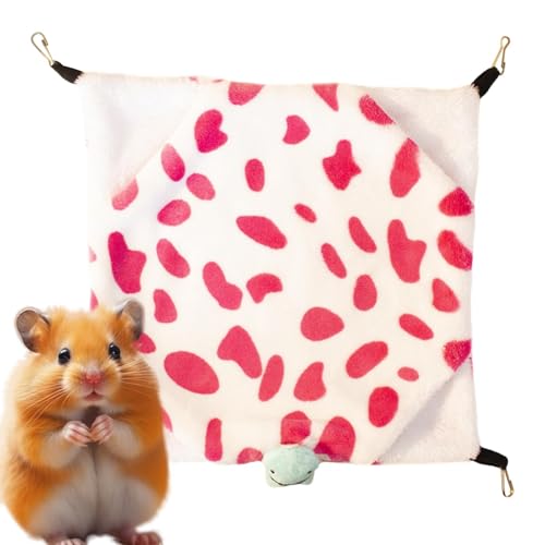 Generisch Hamster-Hängematte, Hamsterbett, Kleintierbett, Warmes Eichhörnchenkäfignest aus Baumwolle, gemütliches Kleintierbett für Hamster, Eichhörnchen, Streifenhörnchen von Generisch