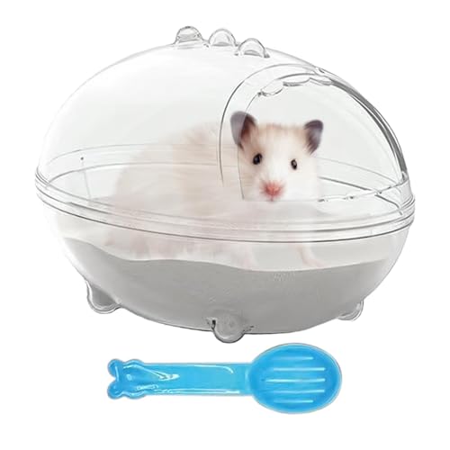 Generisch Hamster-Sandbadbehälter, Hamsterbadewanne, Transparente Hamsterbett-Sandbadebox, Sand-Badezimmerbehälter, transparenter Sandbad-Duschraum für Zwerghamster, Rennmäuse, Kleintiere von Generisch