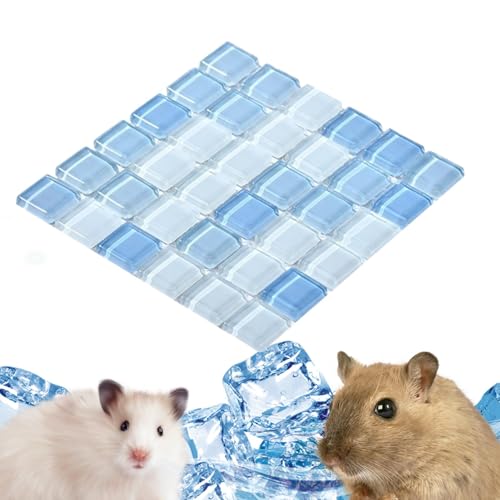 Generisch Hasen-Kühlmatte, Chinchilla-Kühlstein,Ice Pad Sommerbett für Hamster | Haustier-Wärmeableitungsplatte, Hamster-Kühlmatte für heißes Sommerwetter, hält Hasen kühl von Generisch