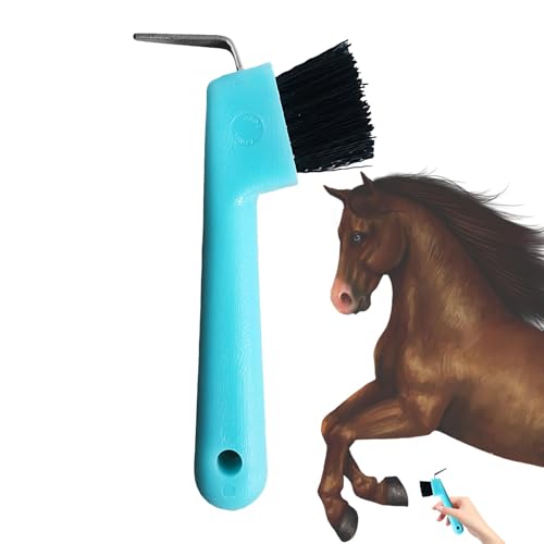 Generisch Horse Hoof Pick, Horse Hoof Hook, Horse Hoof Brush, Horse Hoof Care Tools, Anti-Slip Comfortable Grip Effort-Saving Hoof Pick Hoof Brush Care Tool von Generisch