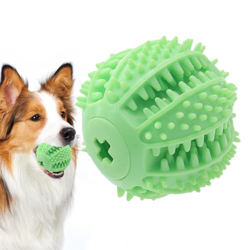 Generisch Hundeball Mit Zahnpflege, Hunde Zahnreinigungs Spielzeugball, Hundezahn Reinigungs Spielzeugball, Interaktives Hundespielzeug Aus Gummi, Kauball Spielzeug Für Hunde Zur Zahnreinigung, von Generisch