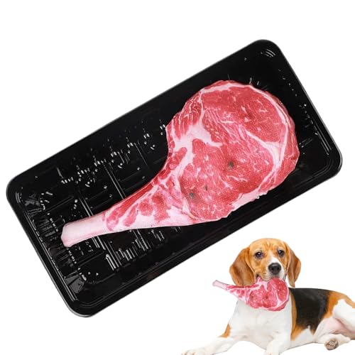 Generisch Hundequietschende Spielzeug, quietschendes Kauenspielzeug für Hund, Welpen quietschende Spielsachen mit Steakform, Hartes Bissresistant Haustier Fetch-Spielzeug für mittlere und große Welpe Generisch Hundequietschende Spielzeug, quietschendes Kauenspielzeug für Hund, Welpen quietschende Spielsachen mit Steakform, Hartes Bissresistant Haustier Fetch-Spielzeug für mittlere und große Welpe von Generisch
