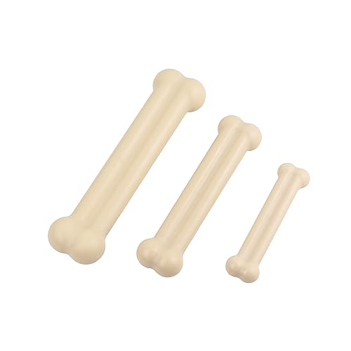 Generisch Hundespielzeug Tau in verschiedenen Größen, Kauknochen Kunststoff Hundespielzeug Weihnachten Robust (White, 15.2x4.1cm) von Generisch