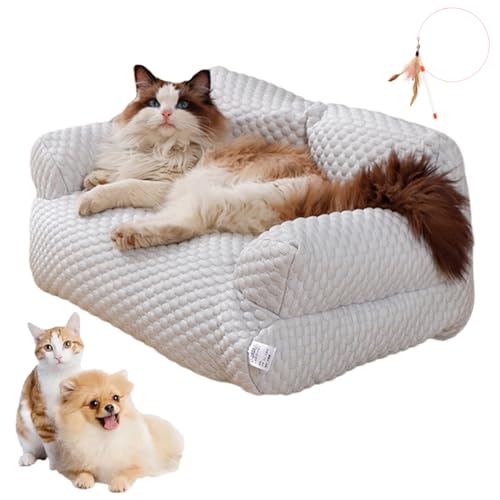 Generisch Ice Silk Cooling Pet Bed, Funny Fuzzy Ice Silk Cooling Pet Bed Breathable Washable Cat Dog Sofa Bed, Summer Anti-Slip Cooling Pad for Cats and Dogs (Purple, XL) von Generisch