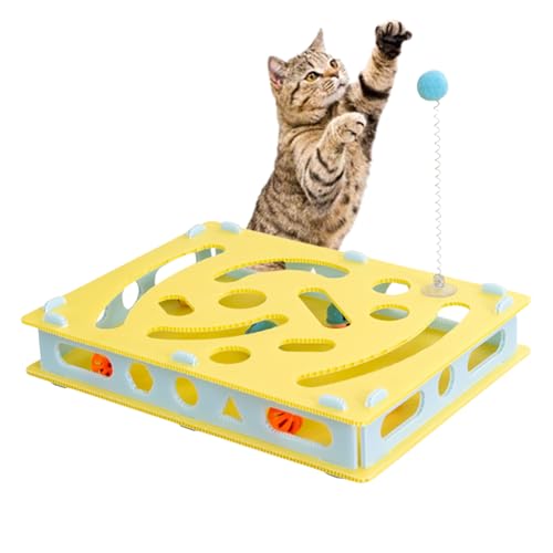 Generisch Katzen Intelligenzspielzeug,Stimulierendes Katzen Spielzeug Mit -Puzzle Für Kätzchen - Labyrinth-Spielbox Mit Glockenballs & Buddelöffnungen Als Katzenspielzeug Zur Beschäftigung Generisch Katzen Intelligenzspielzeug,Stimulierendes Katzen Spielzeug Mit -Puzzle Für Kätzchen - Labyrinth-Spielbox Mit Glockenballs & Buddelöffnungen Als Katzenspielzeug Zur Beschäftigung von Generisch