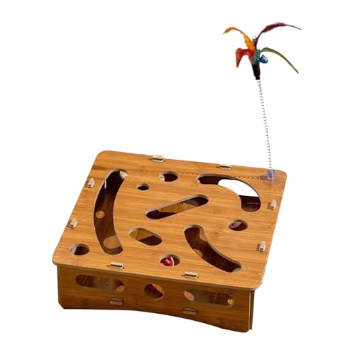 Generisch Katzen Puzzle Spielzeug | Katzenspielzeug Box Mit Bällen Und Angelrute,Gehirnstimulation & Spielspaß für Kitten mit Angel und Ball zur Indoor-Beschäftigung gegen Langeweile Generisch Katzen Puzzle Spielzeug | Katzenspielzeug Box Mit Bällen Und Angelrute,Gehirnstimulation & Spielspaß für Kitten mit Angel und Ball zur Indoor-Beschäftigung gegen Langeweile von Generisch
