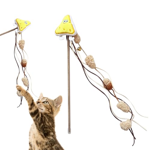 Generisch Katzenangel Spielzeug, Futter-Motiv Angelstab Mit Glöckchen, Plüschfänger & Lustiges Bewegungsspiel Mit Klingel, Reaktionstraining Für Alle Rassengrößen Generisch Katzenangel Spielzeug, Futter-Motiv Angelstab Mit Glöckchen, Plüschfänger & Lustiges Bewegungsspiel Mit Klingel, Reaktionstraining Für Alle Rassengrößen von Generisch
