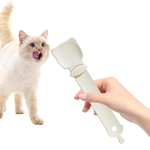 Generisch Katzenstreifenlöffel | Strip Extruder Pet Feeder Cat Bar Squeezer Löffel | Sicherer multifunktionaler Lebensmittellöffel, Katzenstreifenquetscher für Wasser, Leckereien, Flüssigkeit von Generisch