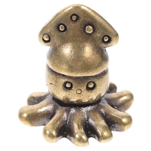 Generisch Messingverzierungen Messingstatue Miniatur-Statue Aus Messing Schreibtischschmuck Tierskulptur Aquarium- Gartenskulpturen Messingtiere Messingfiguren Aquarium-Ornamente Golden von Generisch