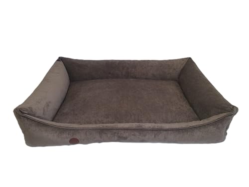 Generisch Orthopädisches Hundebett, gelenkschonend, waschbar, für große Hunde, braun (XL= B/T/H 120/80/19cm) von Generisch