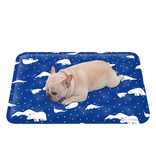 Generisch Outdoor-Kühlmatte für Hunde, selbstkühlende Hundematte - Doppelseitiges Eispad atmungsaktiv | Robuste und praktische Kühlmatte, Hundebetten und Möbel für kleine, mittelgroße und große Hunde von Generisch