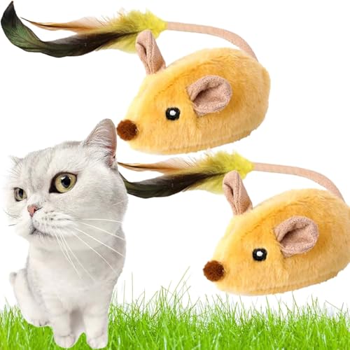 Generisch Pfotenmond Magic Mouse,Pfotenmond Magie Maus,Magic Maus Katzenspielzeug,Cat Toy Mice,Interactive Cat Toy Mouse for Cats (2PCS A) von Generisch