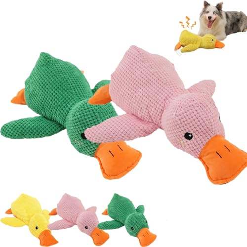 Generisch Pfotenmond - Pfotenmond Ente, Pfotenmond Anti Stress Ente, Anti Stress Ente Hund Pfotenmond, Anti Stress Ente FüR Hunde, Pfotenmond Hundespielzeug Ente (Green+pink, 22 * 25cm) von Generisch