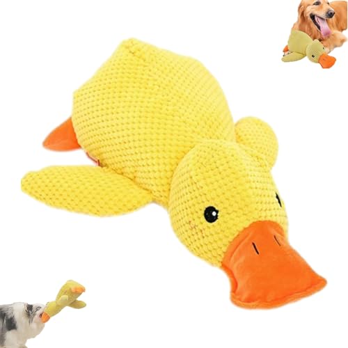 Generisch Pfotenstern Anti Stress Ente Hund, Calming Duck Dog Toy, Yellow Duck Dog Toy, Interactive Play, Firm, Soft, Crinkly, for Small to Large Dogs (Yellow, L) von Generisch