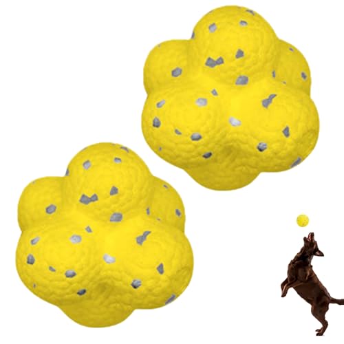 Generisch Pfotenstern Kauzauber Ball,Pfotenstern Magic Ball,Kauzauberball Hund,interaktiver spielball für Hunde, Kauzauber Ball für Hunde,Hundeball-Spielzeug für Aggressive Kauer (2pcs) von Generisch