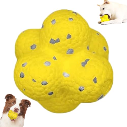 Generisch Pfotenstern Magic Ball, Kauzauberball Hund, Kauzauberball Für Hunde Pfotenstern Gelb, Hundebälle Für Große, Mittlere Und Kleine Hunde (1PCS) von Generisch