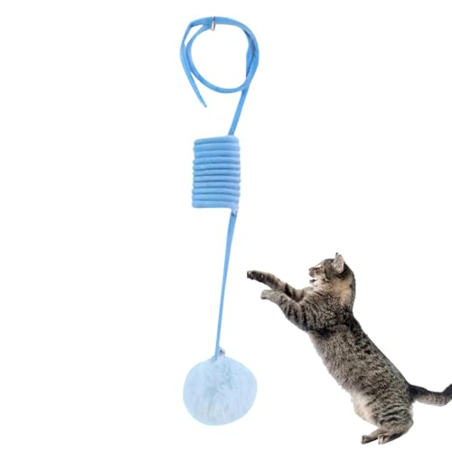 Generisch Plush Cat Exercise, Interactive Cat Toys, Kitten Play Toy, Exercise Cat Toy, Cat Teaser Toy with Durable Retractable Wand and Plush String for Interactive Play and Physical Activity von Generisch