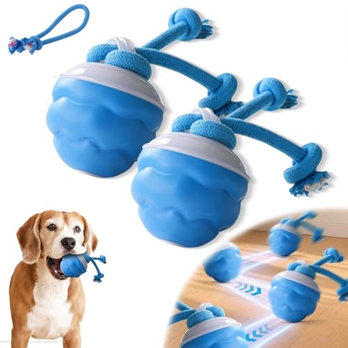 Generisch Power Tail 2.0 Dog Toy, Powertail 2 Pack, Smart Jumping Ball Dog Toy, for Small/Medium USB Rechargeable (2Set) von Generisch