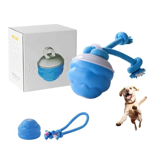 Generisch Power Tail 2.0 Dog Toy,Smart Jumping Ball Dog Toy to Keep Them Busy,USB Rechargeable,for Puppy/Small (Blue+1) von Generisch